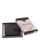 Skórzane etui na karty w pudełku prezentowym, czarne SCN30809/T