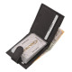 Suport card din piele în cutie cadou neagră SCN30809/T