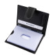 Kožený držiak na karty v darčekovej krabičke čiernej farby SGG2038/T