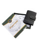 Suport card din piele în cutie cadou neagră SGG2038/T
