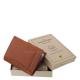 Leather card holder with RFID blocker light brown GreenDeed ADL2038