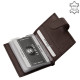 Suport card din piele cu protectie RFID maro ACL2038/T