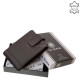 Leather card holder with RFID protection brown ACL30809/T