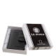 Suport card din piele cu protectie RFID negru DVI2038