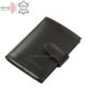 Leather card holder with RFID protection black RG2038