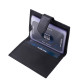 Leather card holder with RFID protection black RG808/T