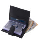 Leather card holder with RFID protection black RG808/T