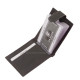 Skórzane etui na karty z ochroną RFID, czarne SHL30809/T