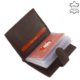Porte-cartes femme en cuir RO08 marron
