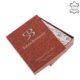 Leather women's card holder RO08 brown