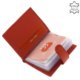 Leder Damen Kartenetui RO08 rot