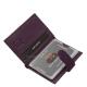 Leather women's card holder Sylvia Belmonte ROU08 purple