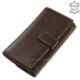 Skórzany portfel damski Corvo Bianco CN155 brązowy