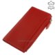 Leather women's wallet La Scala DN71 red