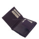 Bőr női pénztárca levélmintával lila SCL120
