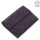 Portefeuille femme en cuir avec motif lettre violet SCL121