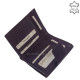 Skórzany portfel damski z wzorem liter fioletowy SCL121