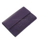 Ženski kožni novčanik s uzorkom lišća ljubičaste boje SCL122