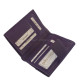Ženski kožni novčanik s uzorkom lišća ljubičaste boje SCL122