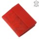 Leather women's wallet with letter pattern red SCL120