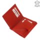 Portefeuille femme en cuir avec motif lettre rouge SCL120