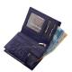 Kožená dámská peněženka Sylvia Belmonte ROU03 modrá
