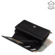 Ženski novčanik LA SCALA od prave kože DCO57006 crne boje