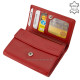 Women's wallet LA SCALA genuine leather DCO068 red