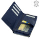 Damengeldbörse LA SCALA aus echtem Leder DCO443 blau