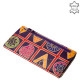 Ženski novčanik s uzorkom od prave kože Giultieri S1004A ljubičaste boje