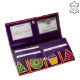 Gemusterte Damengeldbörse aus echtem Leder Giultieri S1004A lila