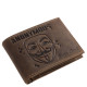 Bőr pénztárca Anonymous mintával GreenDeed ANON1021 barna