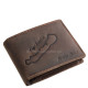 Bőr pénztárca Balaton mintával GreenDeed BALA1021 barna