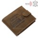 Læderpung i brun farve med bilmønster RFID LAD6002L / T