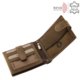 Leather wallet in brown color with car pattern RFID LAD6002L / T