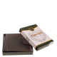 Leather wallet in gift box brown SCN1027/T