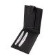 Leather wallet in gift box black Giultieri SCR09/T