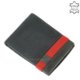 Кожен портфейл в подаръчна кутия черно-червен SHG65