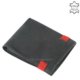 Кожен портфейл в подаръчна кутия черно-червен SHG65