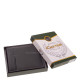 Usnjena denarnica v darilni škatli črna SCN1021