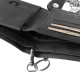 Kožená peňaženka čiernej farby s motorovým vzorom RFID A1MR09