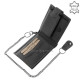 Bőr pénztárca fekete színben motor mintával RFID A1MR09/T