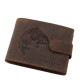 Kožená peňaženka pre rybárov s kaprovým vzorom DPO1027/T hnedá
