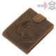 Leather wallet for anglers with carp pattern RFID APR1027 / T