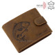 Leather wallet for fishermen with carp pattern RFID TPO09/T