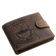 Bőr pénztárca kávéscsésze mintával GreenDeed COFF1021/T barna