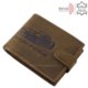 Kožená peňaženka s klasickým športovým vzorom RFID A4AR1021 / T