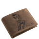 Bőr pénztárca kosárlabdás mintával GreenDeed BASK1021 barna
