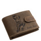 Bőr pénztárca kosárlabdás mintával GreenDeed BASK1021/T barna