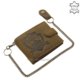 Skórzany portfel zmotoryzowany łańcuszek brązowy RFID MPA1021/T